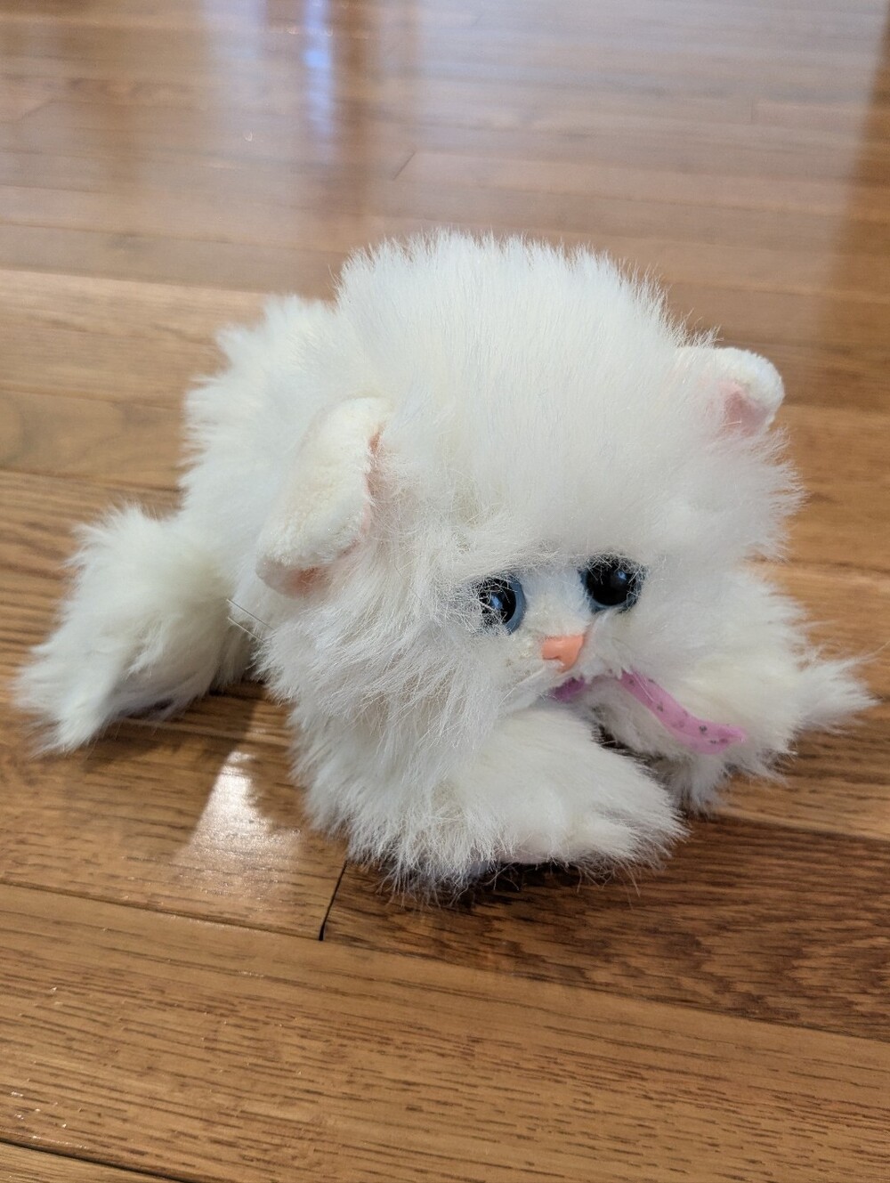Kitty Kitty Kittens Tyco Long-haired White Kitten Pink Ribbon 1992
